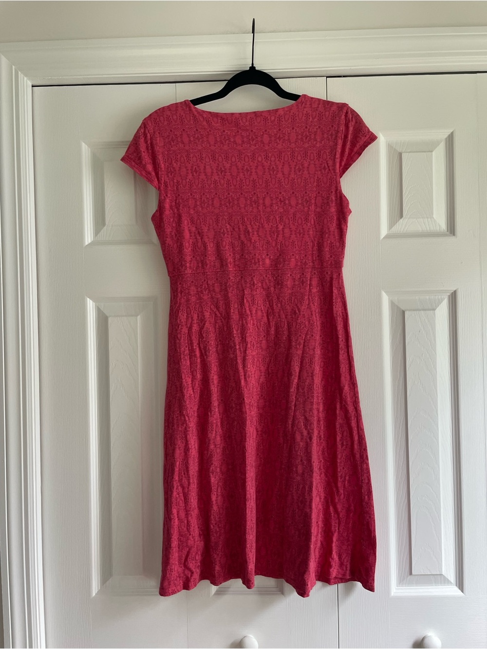 Toad&Co Raspberry Pink Short-Sleeve V-Neck Mini Dress - Picture 3 of 3